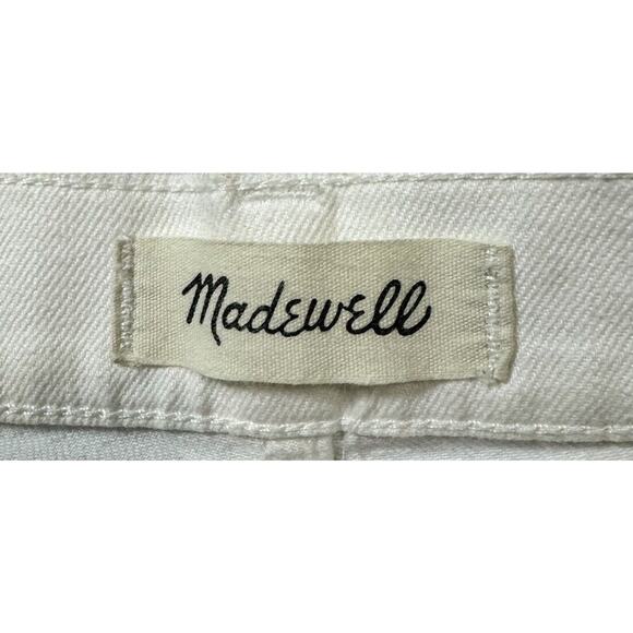 Madewell Women's Straight Crop White Denim Jeans - Size 25x28 - Picture 6 of 8